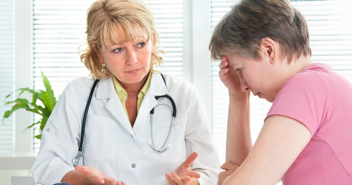 Lady with untreated depression