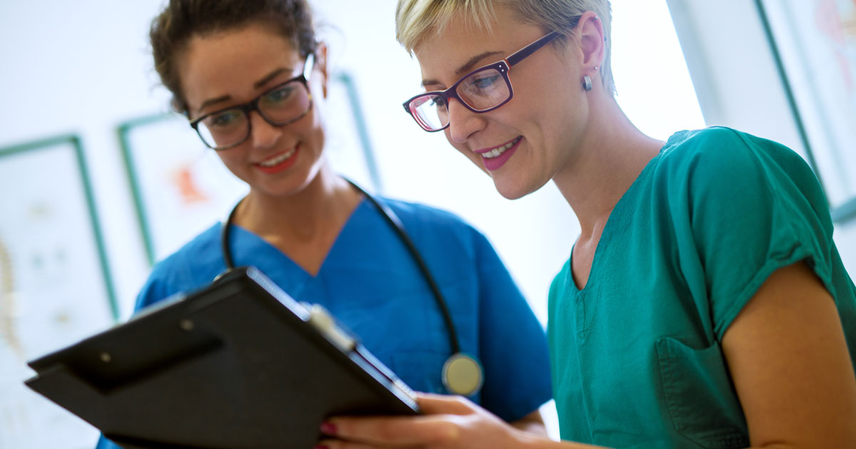 health team reviewing medical records