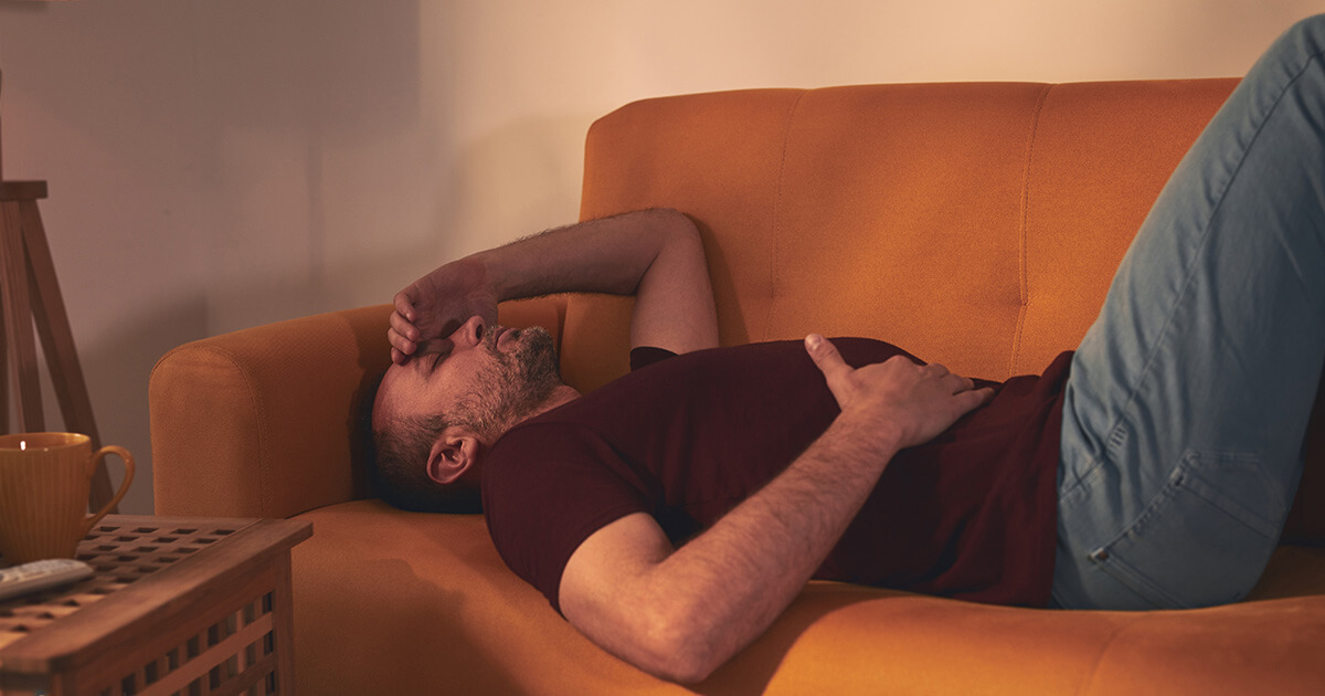 Man with Chrohns disease symptoms in 2025